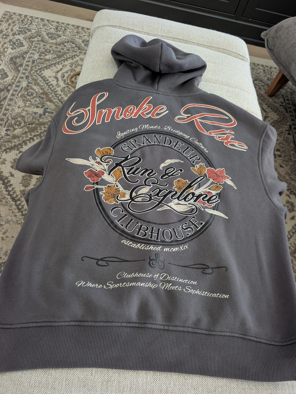 Smoke Rise Run & Explore Grandeur Clubhouse Hoodie Size L - Picture 11 of 11
